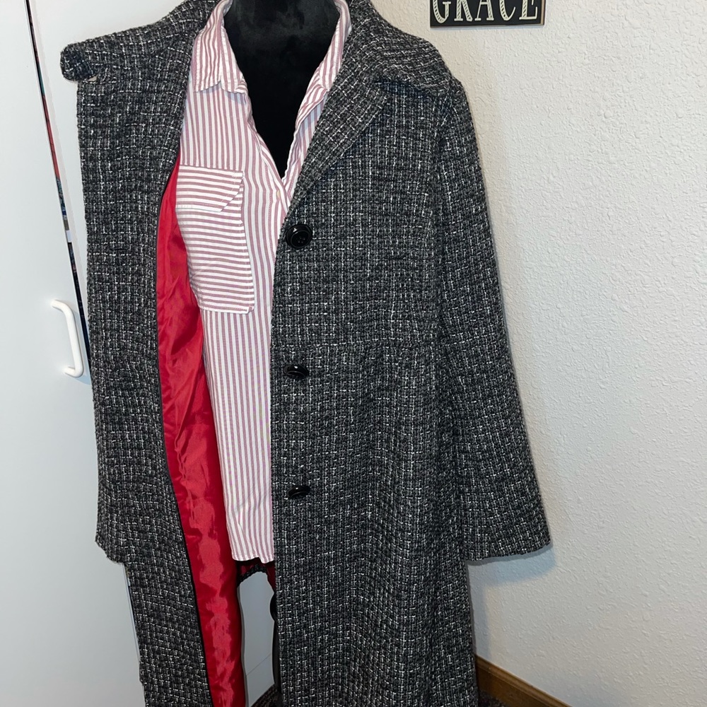 🌞Lane Bryant, Trench Coat, Black and White, 18-20